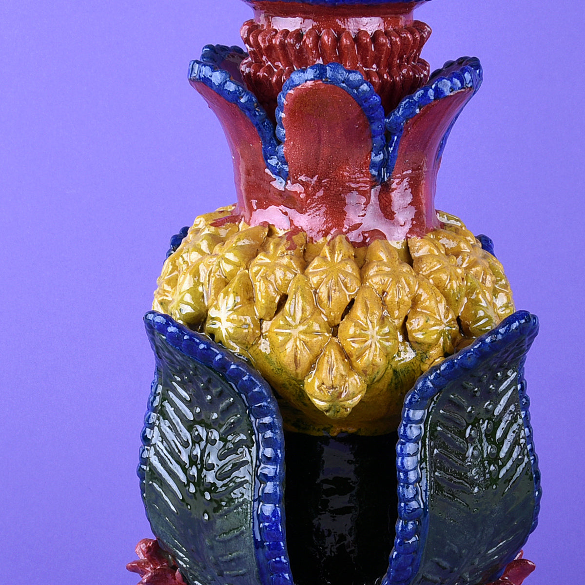 Candelabro vidriado 1 vela